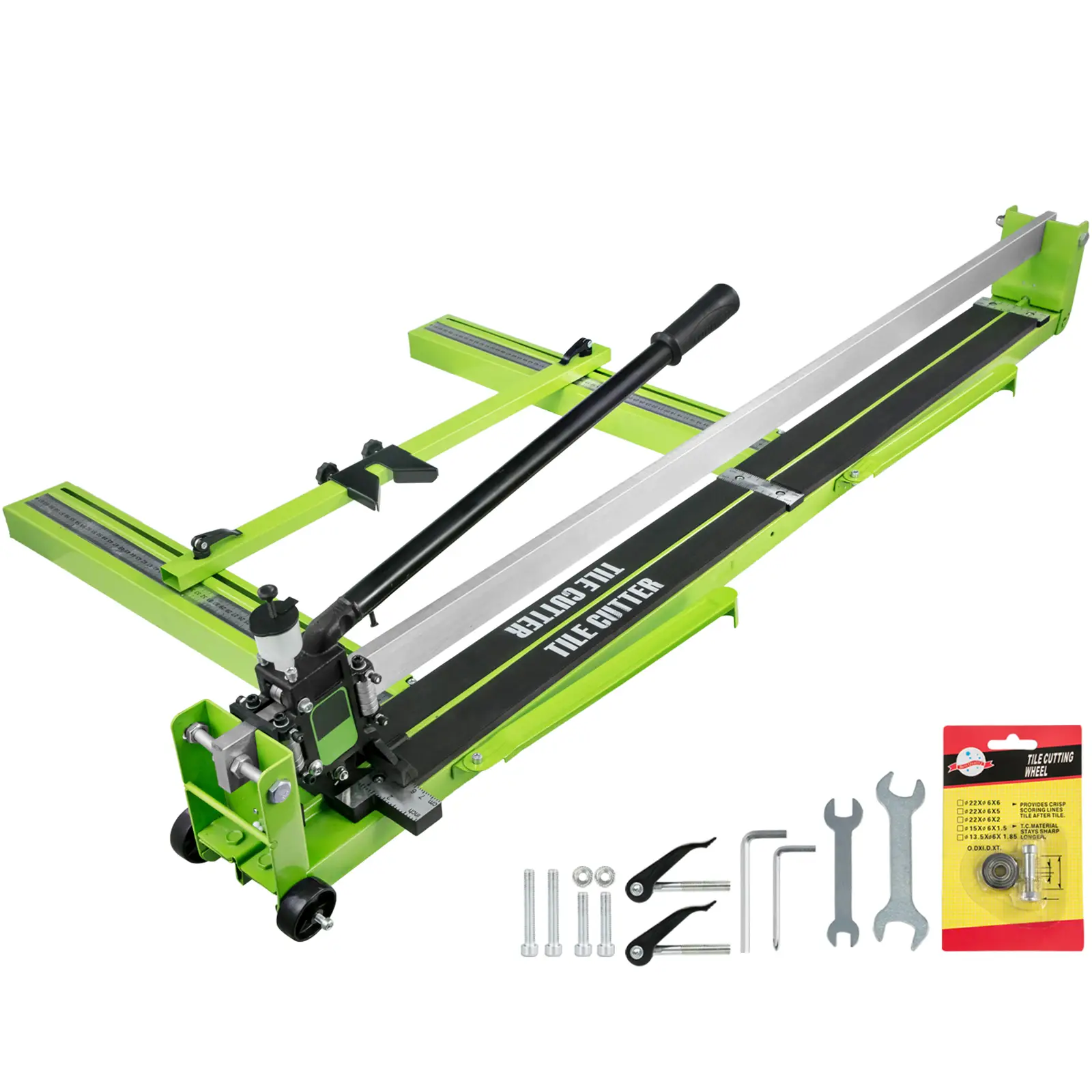VEVOR Manual Tile Cutter All-Steel Frame 32-48 inch,Tile Cutting Machine with Laser Guide and Bonus Spare Cutter,Tile Cutter Hand Tool for Precision C
