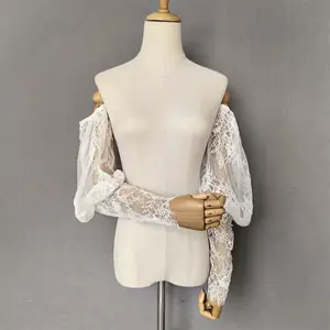 Off-the-shoulder Detachable Sleeves, Handmade Tulle Sleeves, Lace Sleeves, Wedding Removable Sleeves Comfort Women