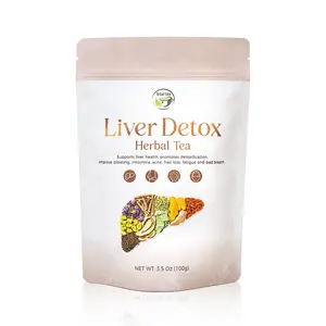 Liver Support with Milk Thistle Goji Berry Chrysanthemum - Cleanse Liver and Eyes | Organic, Natural Herbal Tea Loose Leaf (100g) Beverage | iTREE · Vital-Tea