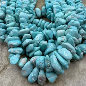Rare White Creek (Nevada) Graduated Nugget Beads 5-10mm, 19 Inch Strand