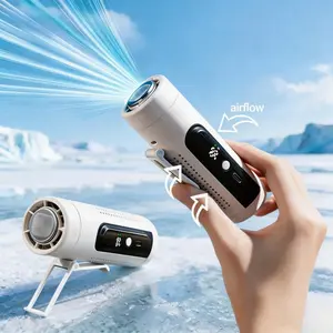 Handheld Fan with Full Body Cooling, Semiconductor Fast Heat Dissipation, High Brightness LED Flashlight, Four-In-One Function, Cordless USB Fan, Multifunctional Cooling Fan