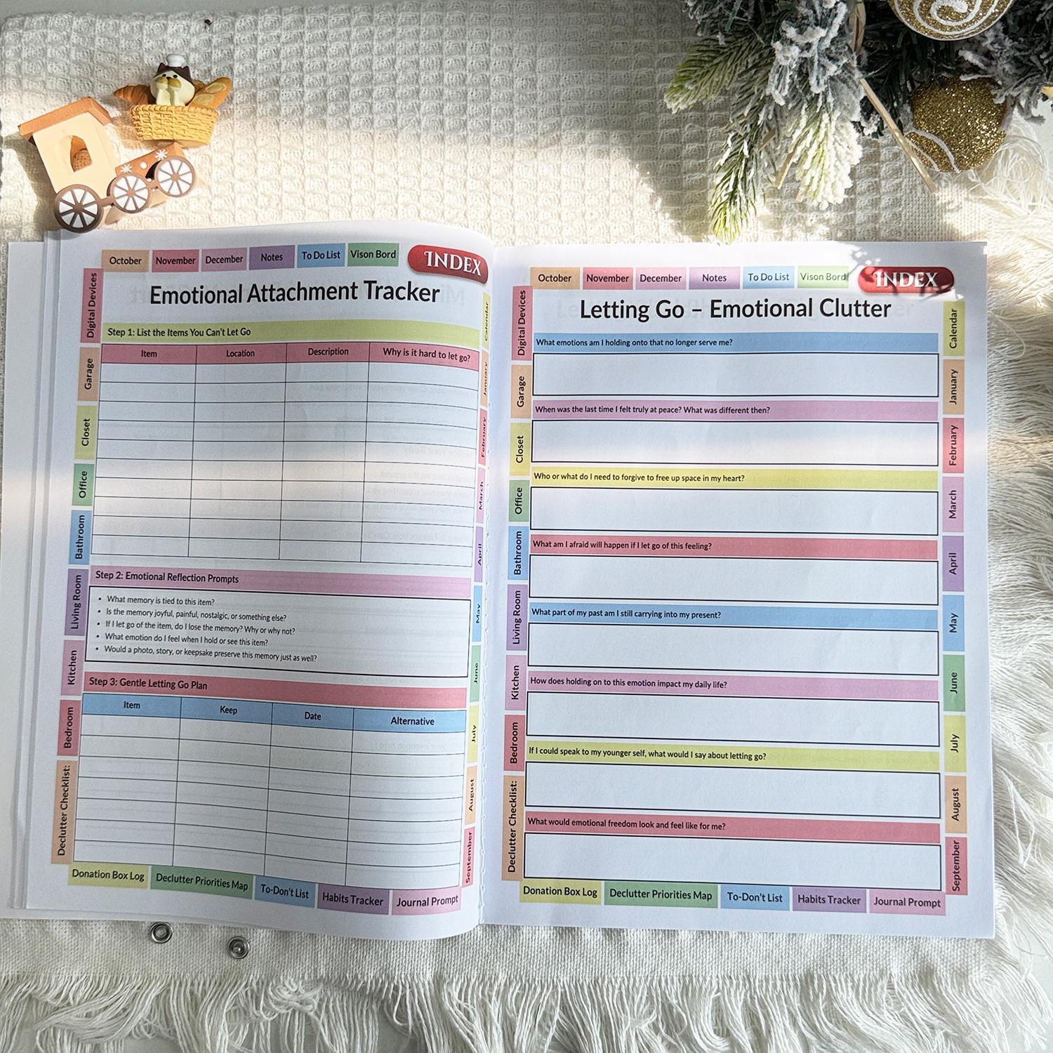 2026 Paper-Based Home/Office Storage & Home Organization Multi-Toolkit - Office Stationery Personal Organiser with Declutter Journal Workbook, Household Cleaning Planner, Weekly-Monthly-Annual Checklist Notebook, Storage Tips, Housework Schedule, Storage