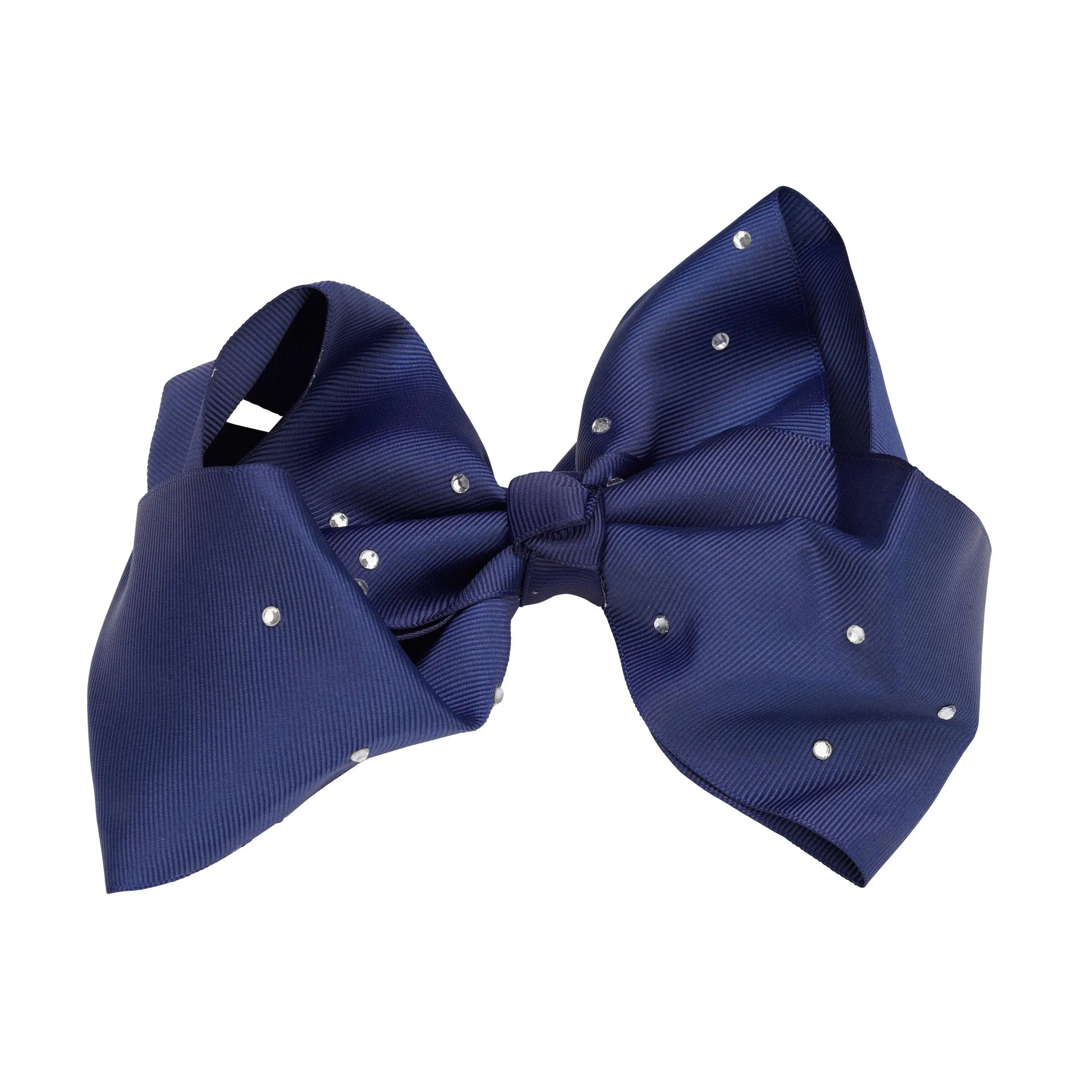 French Toast Jumbo Barrette Bow w/Stones