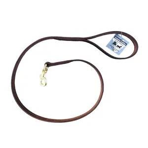 Leather Dog Leash Brown or Black | 4, 5, 6 Feet | Heavy Duty Lead