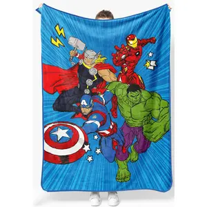 Jay Franco Marvel Avengers Team Up Plush Throw Blanket