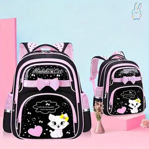 ERT-Children's Elementary School Girls' Backpack for Grades 1, 2, 3, 6, Cartoon Cute Lightweight Back Support Shoulder Bag
