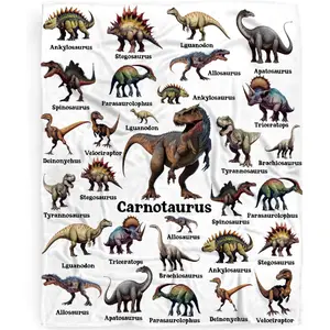 Dinosaur Soft Cozy Blanket Gift for Boys Girls, Jurassic Dino Dinosaurs Throw Blanket Dinosaur Gift Idea for Bed Sofa multipurpose use kid bedroom room decor  Air Conditioning Blanket   Perfect Easter Mother's Day Gift