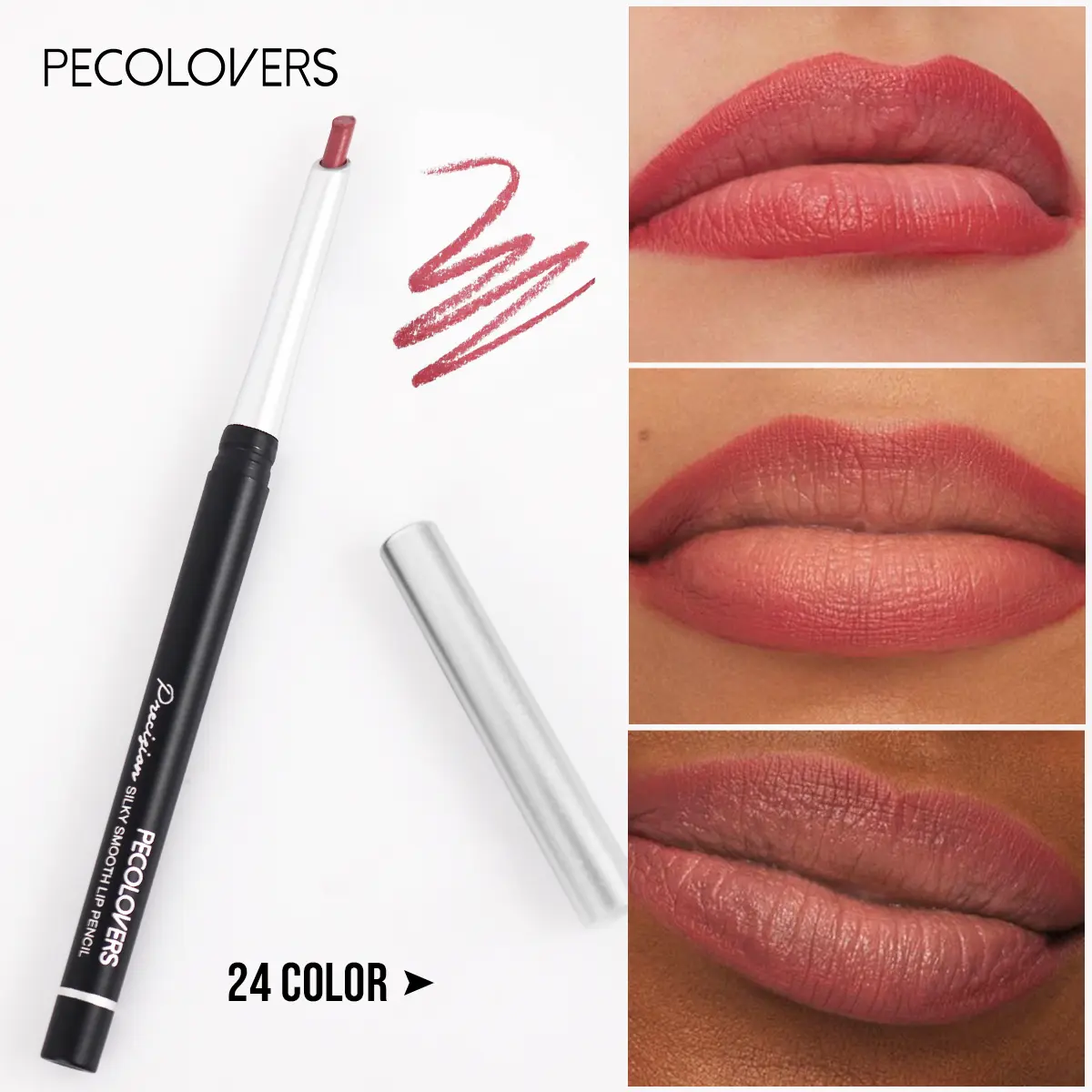 1Pc Gentle Lip Liner, Velvety Lip Pen, Long Lasting Lip Pencil, Natural Lip Shaper For All Skin Tones, Pink And Nude, Lip Beauty Essential, Matte Lip Liner, Lipliner