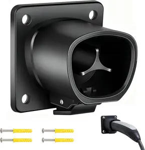 LJH Tesla Charger Holder-Mount EV Cable Organizer for Model X/Y/3/S ABS Material Waterproof Wall Mount for Indoor/Outdoor Use with 5-Min Installation