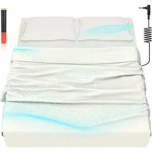 Grounding Bedding Sheet Set, Bed Sheets and Pillowcase Set, 90% Organic Cotton+10% Pure Silver Organic Fitted Grounded Sheet for Improved Sleep, Pain Relie