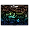 XZBB 40 inch LCD blackboard office meeting teaching 40 inch light energy writing board lcd oversized announcement handwriting board pads card machine art kids table doodle Rechargeable Stylus Tablets easter learn color erase writingtablet