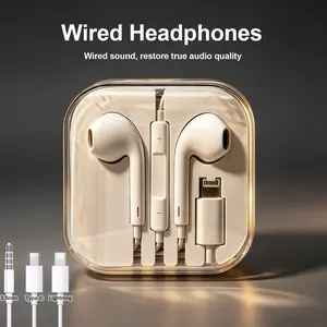 Wired In-Ear Headphones, High-Fidelity Lossless Sound, 3D Surround Audio, Compatible with Apple, Android, PC, Music Earbuds