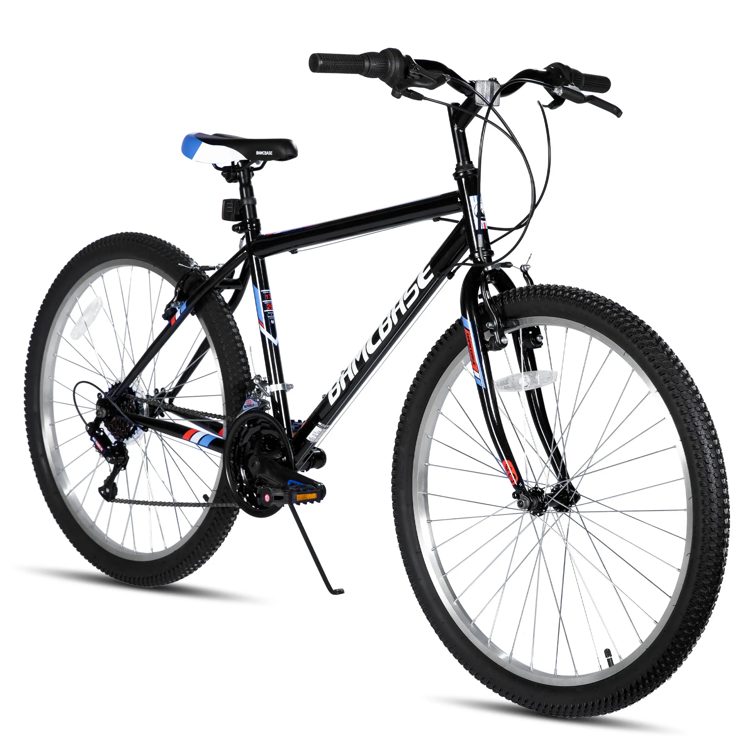 HILAND 24 26 inch Mountain Bike for Men Women, 18 Speeds High-Carbon Steel Frame, Sport Cycling MTB Bicycle for Adult