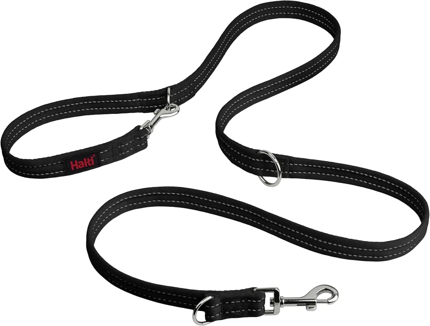 Training Leash - Multifunctional Double-Ended Dog Leash, Ideal for Anti-Pulling Dog Training.Lightweight, Soft & Durable.Suitable for Medium to Large Dogs & Puppies (Size Large, Black, m)