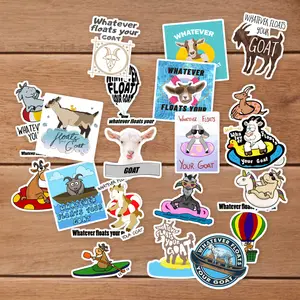 Stickers Pack 20 Pcs Skateboard Luggage Whatever Vinyl Bumper Floats Water Laptop Your Aesthetic Goat Colorful Car Bike Guitar Bottle Waterproof