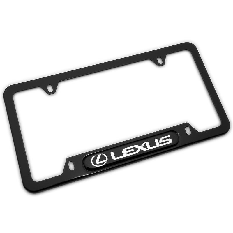 Black / Chrome Front or Rear Stainless Steel License Plate Frame Protect Cover Fit Lexus Decorate Accessories Gifts