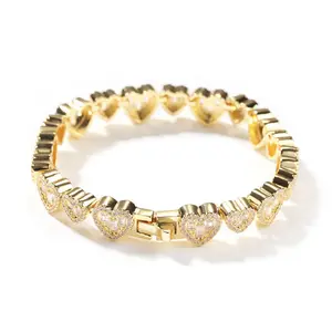 AMOUR HEART BRACELET 18KT GOLD PLATED