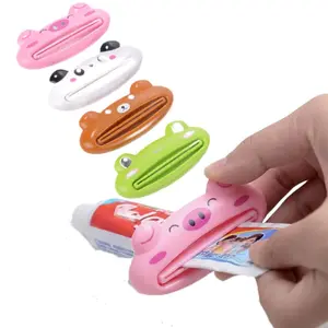 4pcs Manual Toothpaste Dispenser, Lightweight Plastic, No Power Needed, Easy to Use, Durable, Fun Design, Bathroom Essential