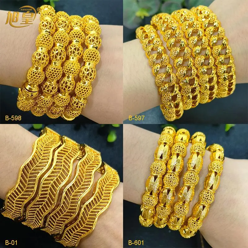 ANIID Luxury African 24k Gold Plated Bangles For Indian Women Wedding Bridal Ethiopian Brazilian Bracelets Dubai Jewellery Gifts