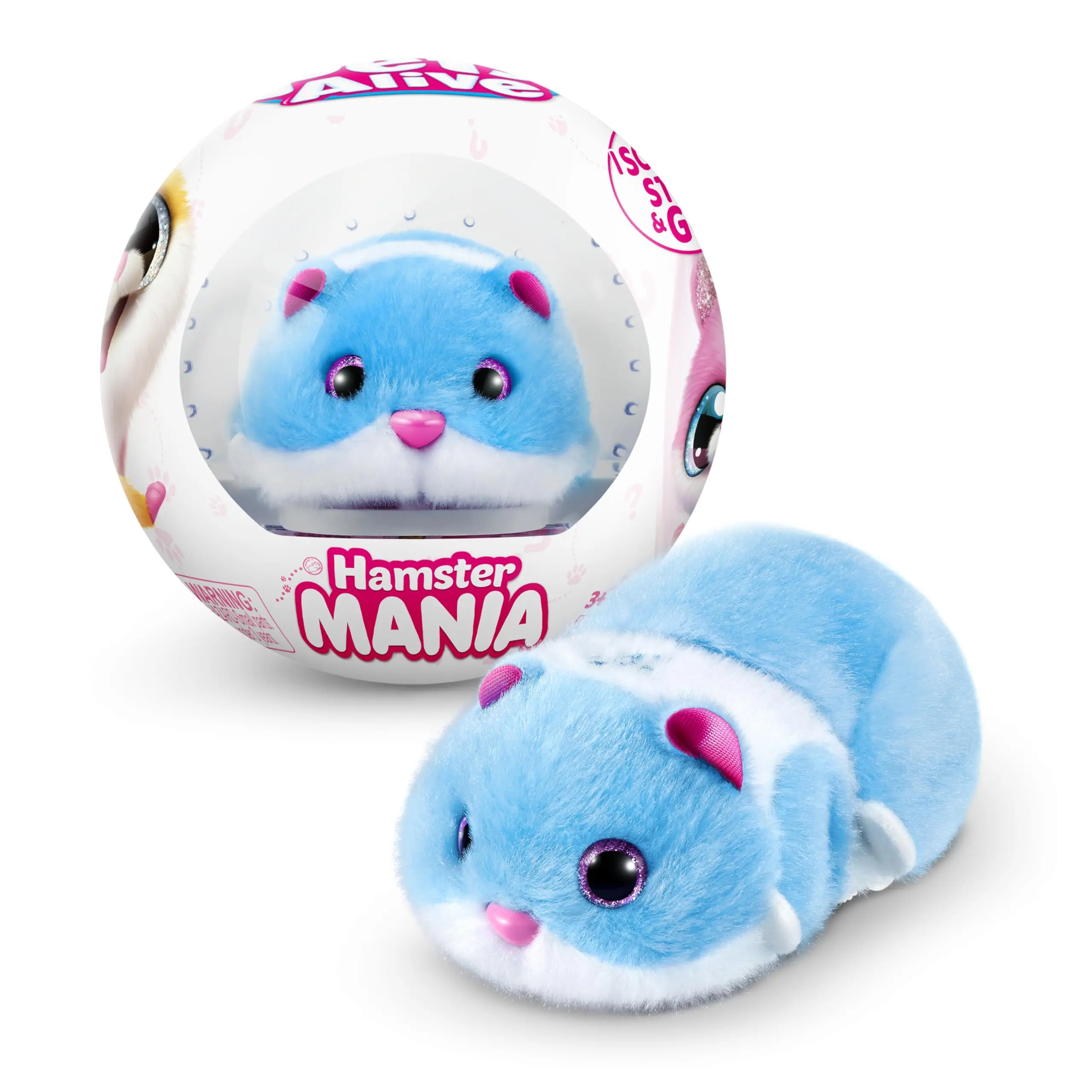 Hamstermania (blue) By Zuru Hamster  Electronic Pet 20+ Sounds Interactive Ball For And