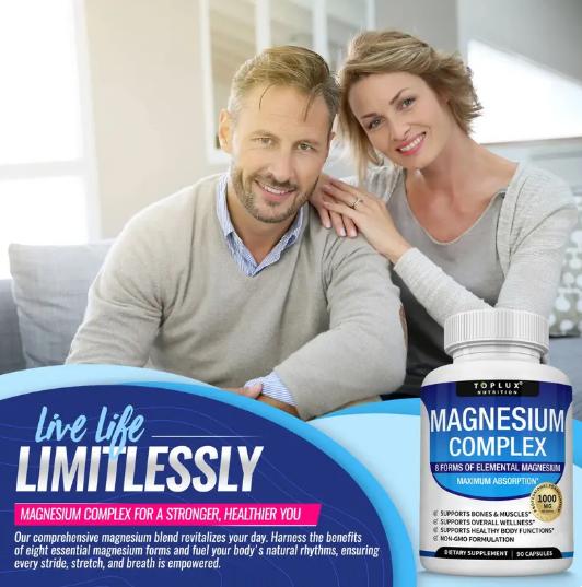 Toplux Magnesium Complex 8 Essential Magnesium Supplement 1000mg