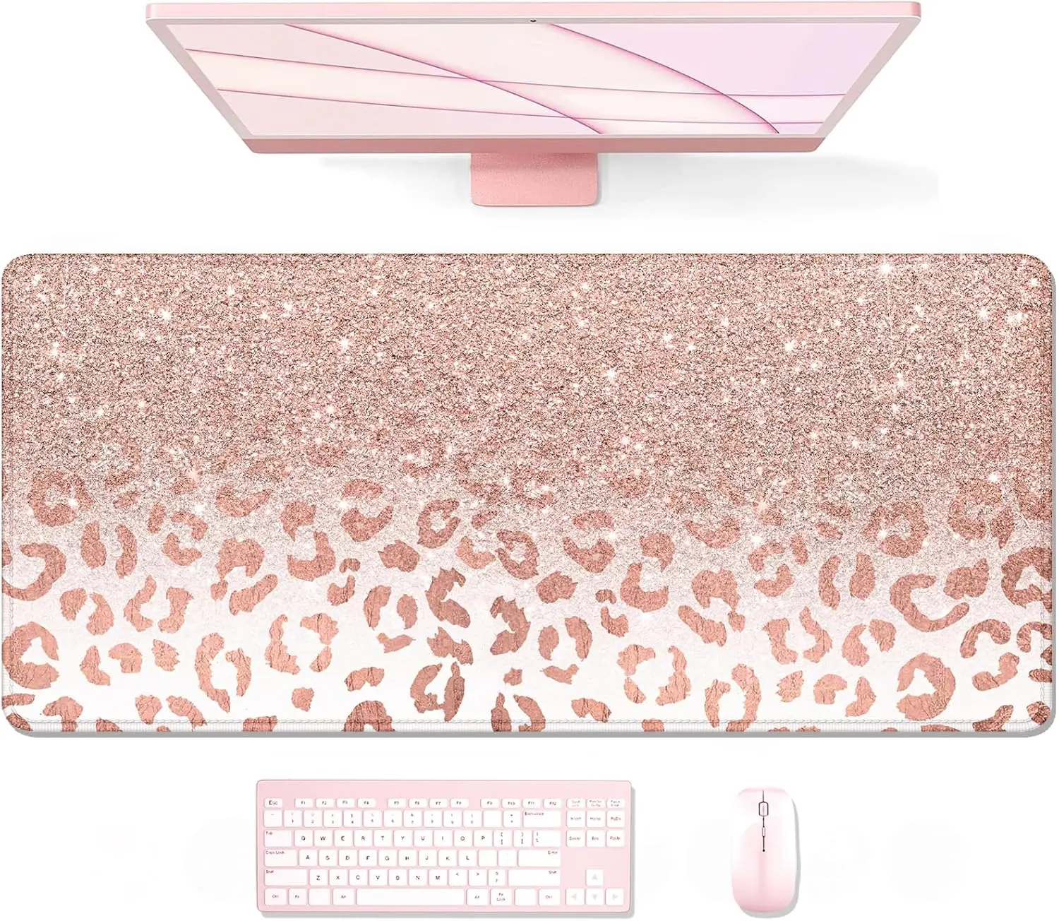 10 Pink Gold Leopard