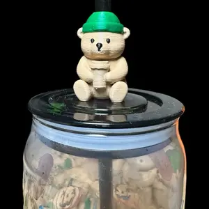 Coffee Bear StrawBuddy Straw Topper