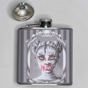 6 oz stainless steel flask 'Hush'