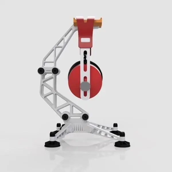 Premium Industrial Crane Headphone Stand - Tool-Free Mechanical Gaming Headset Desk Organizer Holder