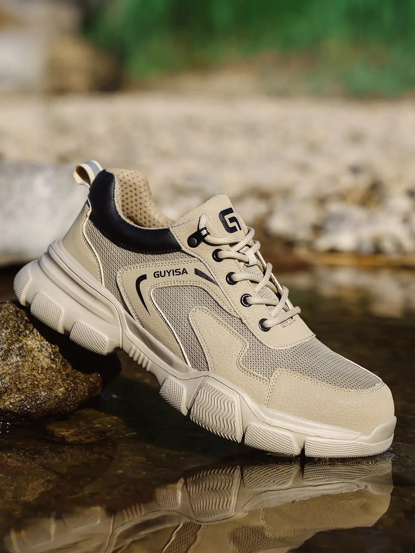 Summer Breathable Safety Shoes, Guyisa Kevlar Work Boots, Rugged Work Boots, Ultra-Light Construction, Steel Toe Protection, Unisex Industrial Footwear, Steel Toe Caps