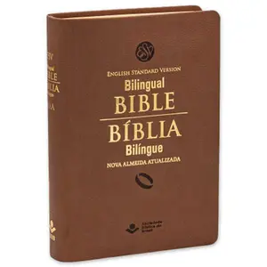Bíblia Bilíngue Inglês/Português ESV/NAA - English/Portuguese Bible ESV/NAA marrom