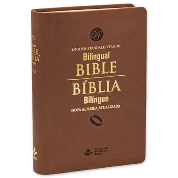 Bíblia Bilíngue Inglês/Português ESV/NAA - English/Portuguese Bible ESV/NAA marrom