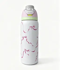 Owala 32oz Water Bottle with FreeSip Spout Pink Bow Design Leak-Proof Stainless Steel Insulated Travel Mug Keeps Drinks Cold 24H Portable Drinkware Flask - Bottled Bottled Drinkware Stylish Tumbler Funny Unicorn Sparkle Rage the ordinary