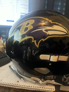 Rashod Bateman authentic autographed Helmet with COA