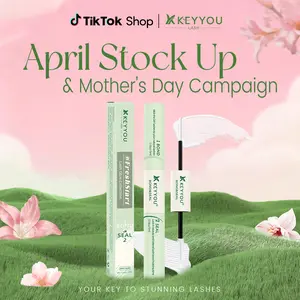 KEYYOU Lash Bond & Seal 10ML Waterproof Cluster Lash Glue with Mascara Brush for Eyelash Extensions Strong Gentle Lash Cluster Glue Latex-Free Tiktok April Stock Up & Mother's Day Campaign