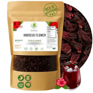 Jamaica (Hibiscus) Dried Flowers – 4 oz Loose Leaf Herbal Tea – Whole Petals & Flowers – Authentic Mexican Agua Fresca Ingredient – 100% Natural, Non-GMO, No Sugar, Caffeine-Free, Antioxidant-Rich – by BexpertsUSA