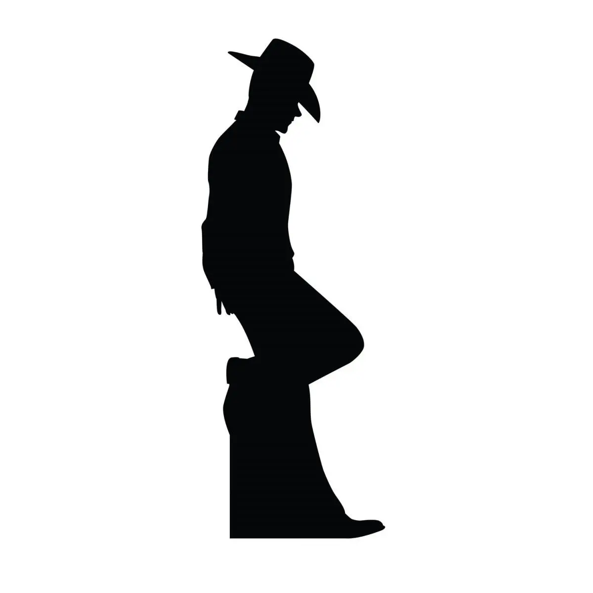 212 MAIN Advanced Graphics Life-Size Free-Standing Cowboy Leaning Silhouette Cardboard Standup, 72x26 in, for Party Decorating, Home Events, Home Decor Supplies