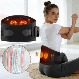 Heating Vibration Waist Massage Belt, 3 Temperature Settings, Back Waist Massager, Period Heaing Pads 15-Minute Automatic Timer