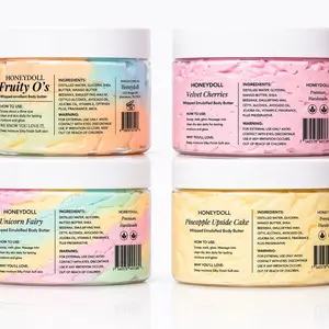 Honeydoll New Crushed Paradise Body Butter - Pineapple Upside Down Cake - Fruity O’s - Unicorn Fairy - Choose Your Scent - Body Butter, 8 oz - Blend