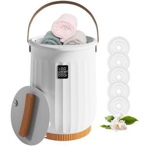 Deluxe Towel Warmers Bucket, 4 Heating Modes, Self-closing, Ideal Gift For Festivals, Bathrooms Or Beauty Spas, , White