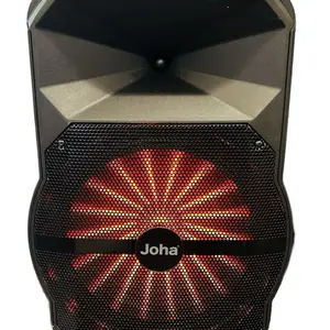 New Wireless Rechargeable Bluetooth Party Speaker 12 Inch Woofer with Red LED Lights Audio