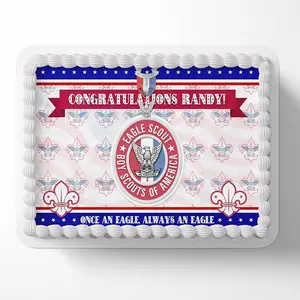 Boys Girls Scouts Edible Cake Image Topper Birthday Cake 1/4 Sheet