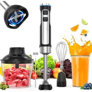 Immersion Blender 5 in 1 Hand Blender, Electric Blender Max 1000W Heavy Duty , 21 Speed & Turbo Mode Handheld Blender, Milk Frother, Egg Whisk, 800ml Beaker, 600ml  Stainless Steel