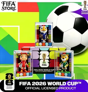 FlFA【Set of`3】  2026 World Cup Mascot Official Licensed Toy Figurines Collectable Soccer (Maple, Zayu & Clutch) Summervibes outdoorfun