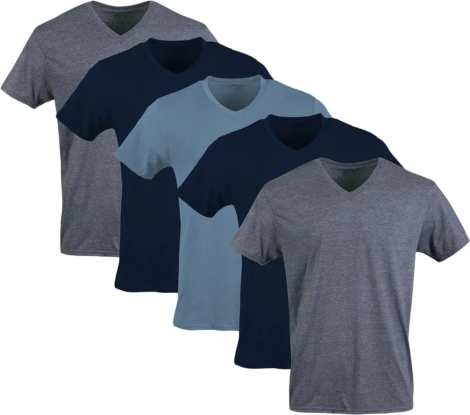 Gildan Men'S V-Neck T-Shirts, Multipack, Style G1103 Breathable Cotton Menswear Tops