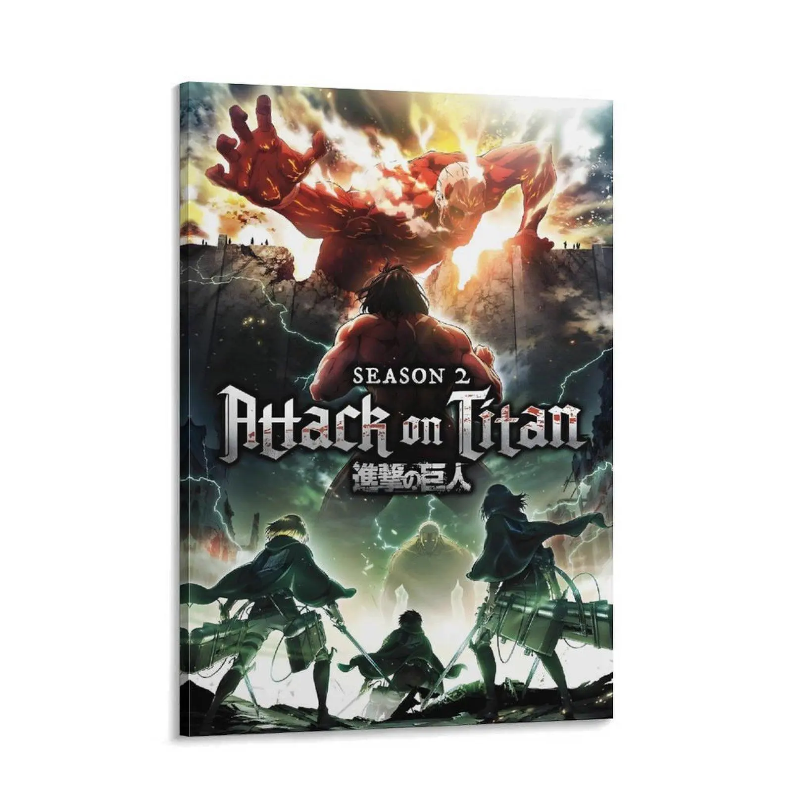 Attack on Titan - Season 2 Teaser 1-Sheet Wall Poster, High-Quality Home Decor Posters & Prints for Classmates, Home Supplies, Classmate