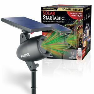 ❆ Solar Xmas Lights ❆ Wireless StarTastic Outdoor Laser Motion Holiday Projector Lights for Holiday Decorations - Covers over 600 sq.ft