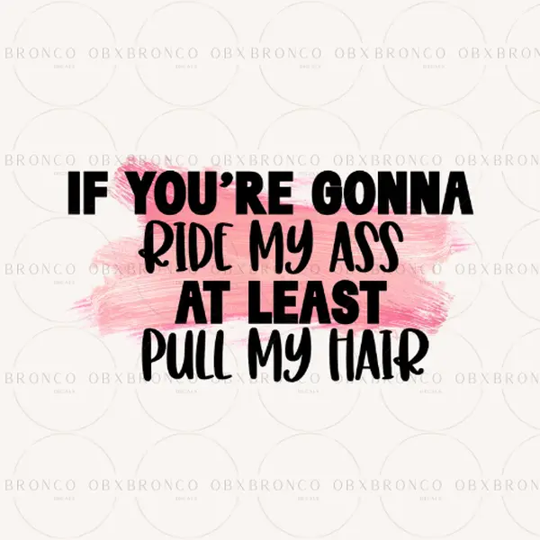 If You're Gonna Ride My Ass At Least Pull My Hair Decal If You're Gonna Ride My Ass At Least Pull My Hair Decal