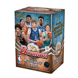 Topps 2025-26 NBA Bowman Basketball Trading Card Value Box - 6 Packs with 10 Cards Each Featuring Brightest Stars