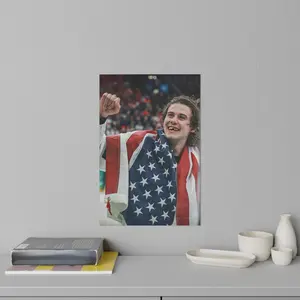 [Poster NO FRAME] Many option Team USA Hockey Gold Poster, Down But Never Out, Gift for Fan, Gift for Hockey Lover
